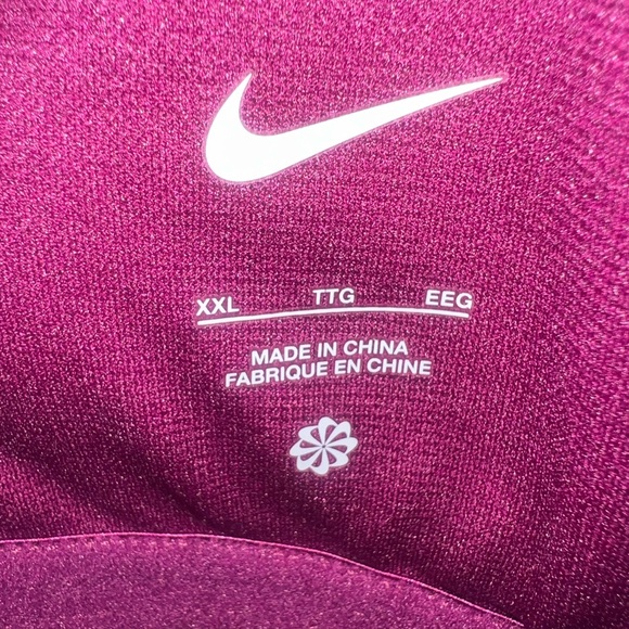 Nike Women's One Piece Swimsuit - Maroon and White - Picture 5 of 5